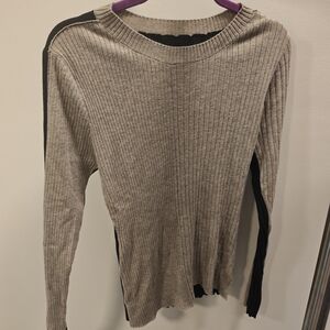 Ribbed Gray Sweater